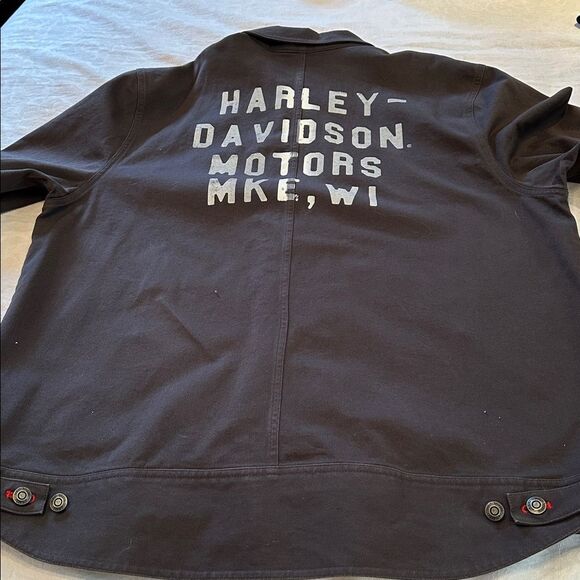 Harley-Davidson Originals MKE Twill Workwear Jacket Black Size 2XL Slim - Picture 5 of 14